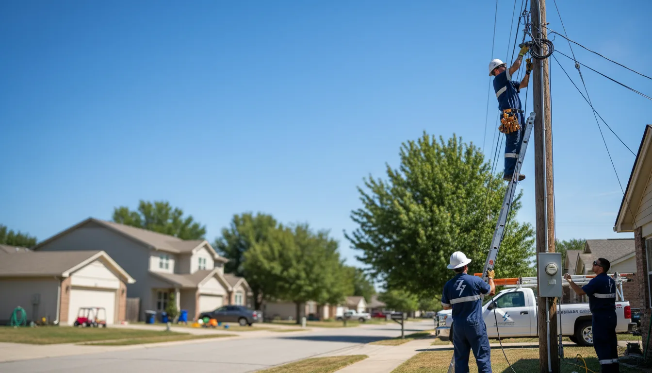 Residential electrician providing installation services in Thompsons, TX